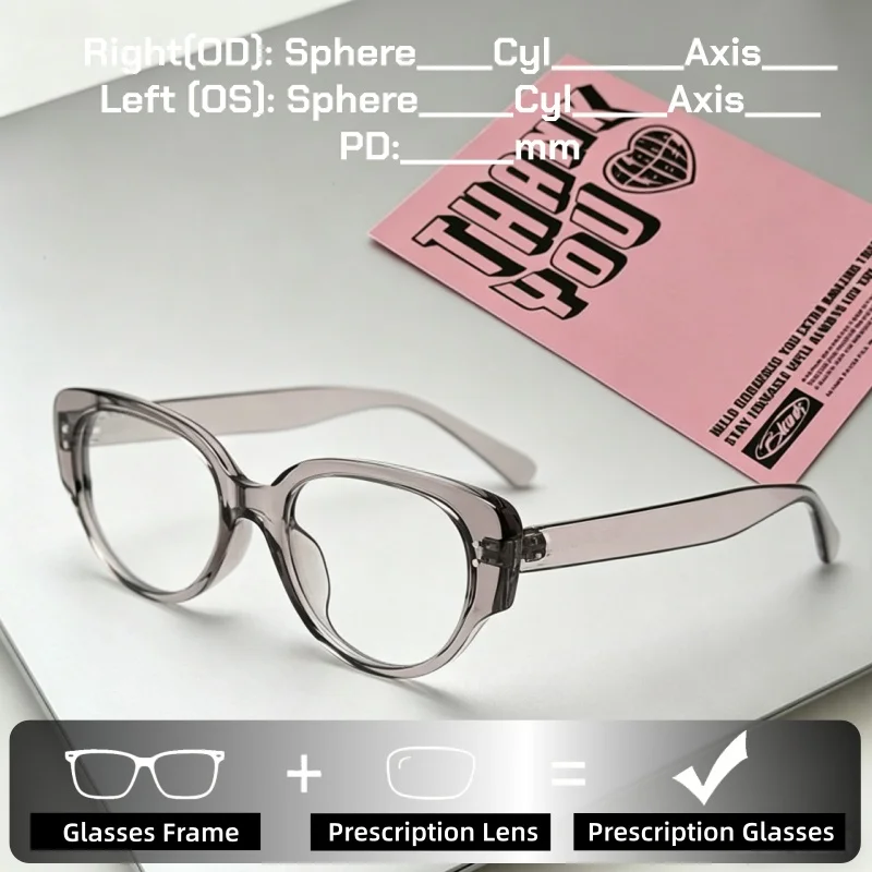 

Women's Luxury Designer Cat Eye Prescription Glasses Men's Comfortable Customized High-definition Anti-blue Light Lenses