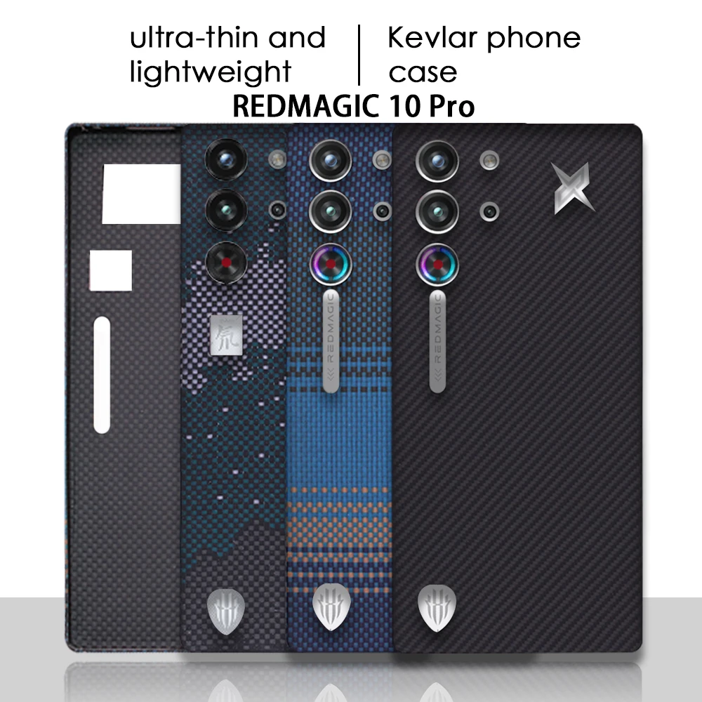 

Premium 100% Genuine 600D Kevlar aramid fiber phone protect Case For ZTE nubia RedMagic 10 Pro+ 10S Pro back Cover