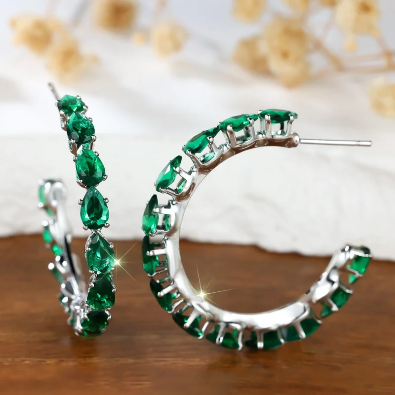 2026 New Personalized C-shaped Earrings for Female Actors, Elegant and Trendy, Exaggerated High-end Temperament Accessories