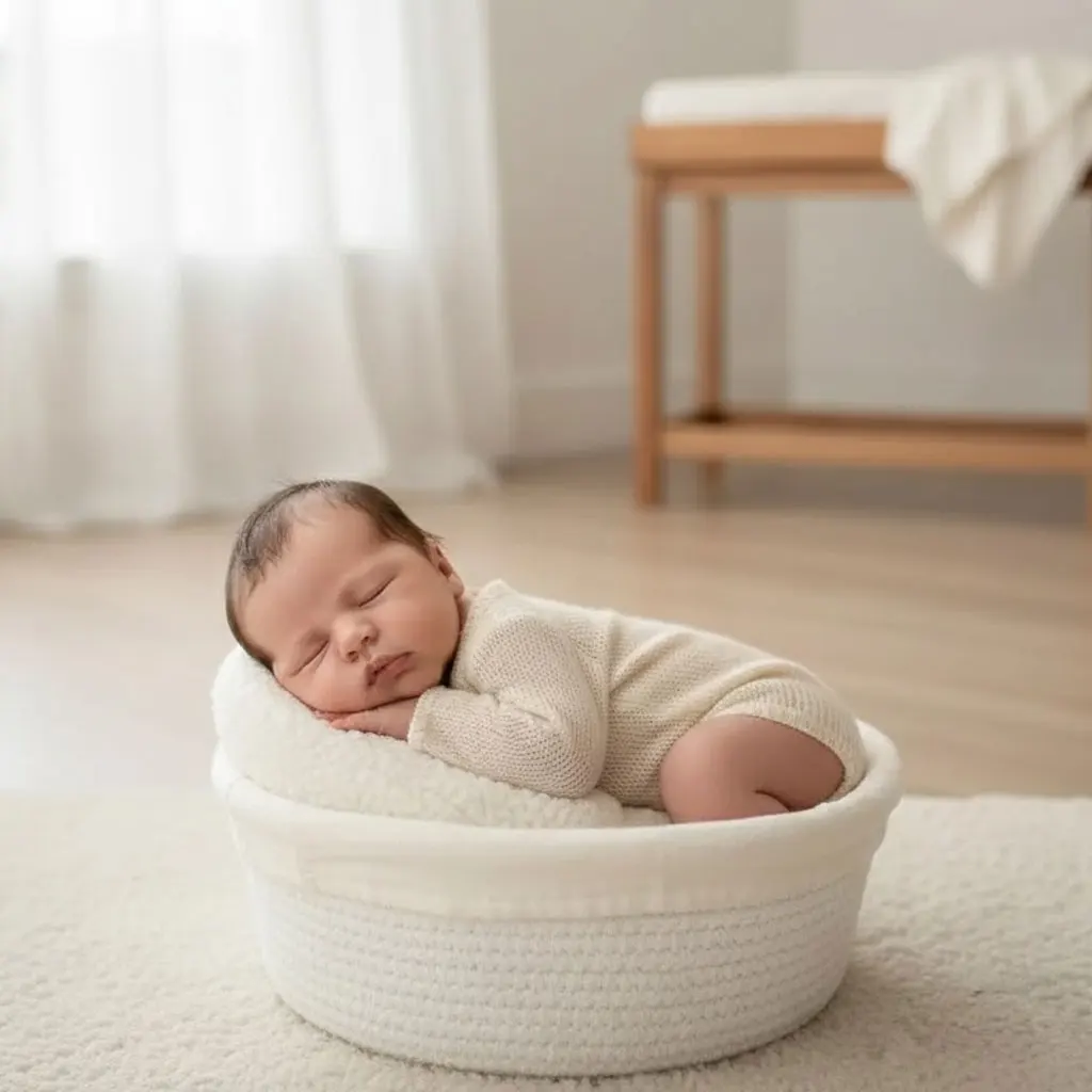 Newborn Photography Props Set | Soft Donut Posing Cushion & Positioning Pillow | Safe Infant Photo Shoot Studio Mat