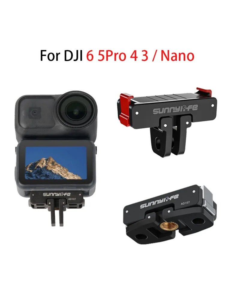 Adapter magnetyczny do DJI Osmo Action 5 Pro OSMO 360 / NANO, szybkozłączka do DJI Action 6 4 3, akcesoria rozszerzające do kamery. — zdjęcie produktu 7