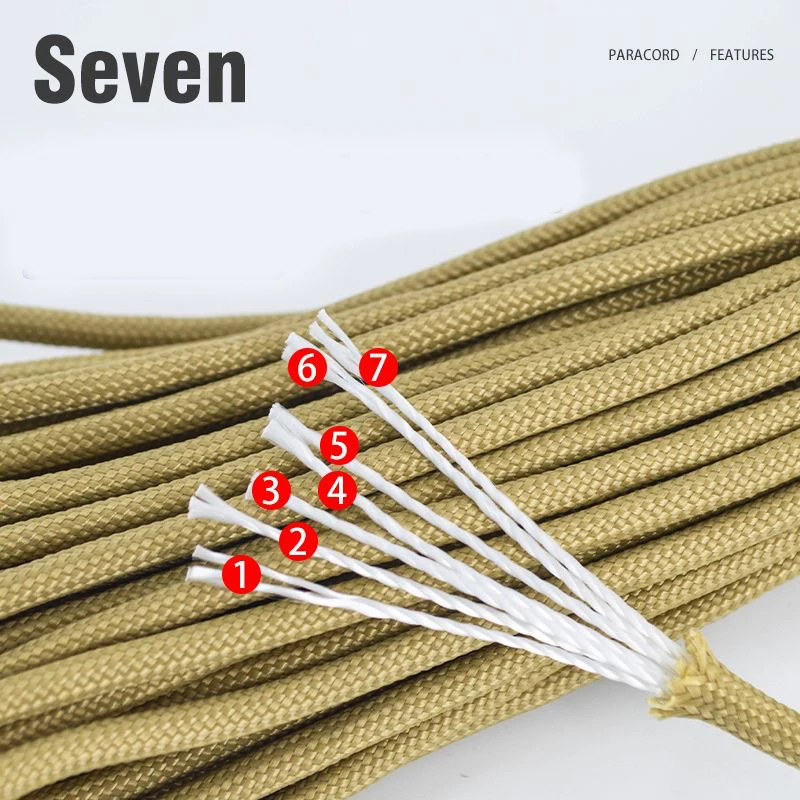 7 Core 550lb Paracord 31m Dia.4mm Survival Parachute Rope Tent Accessories For DIY Making Lanyard Bracelet Dog Collar Idea Gift