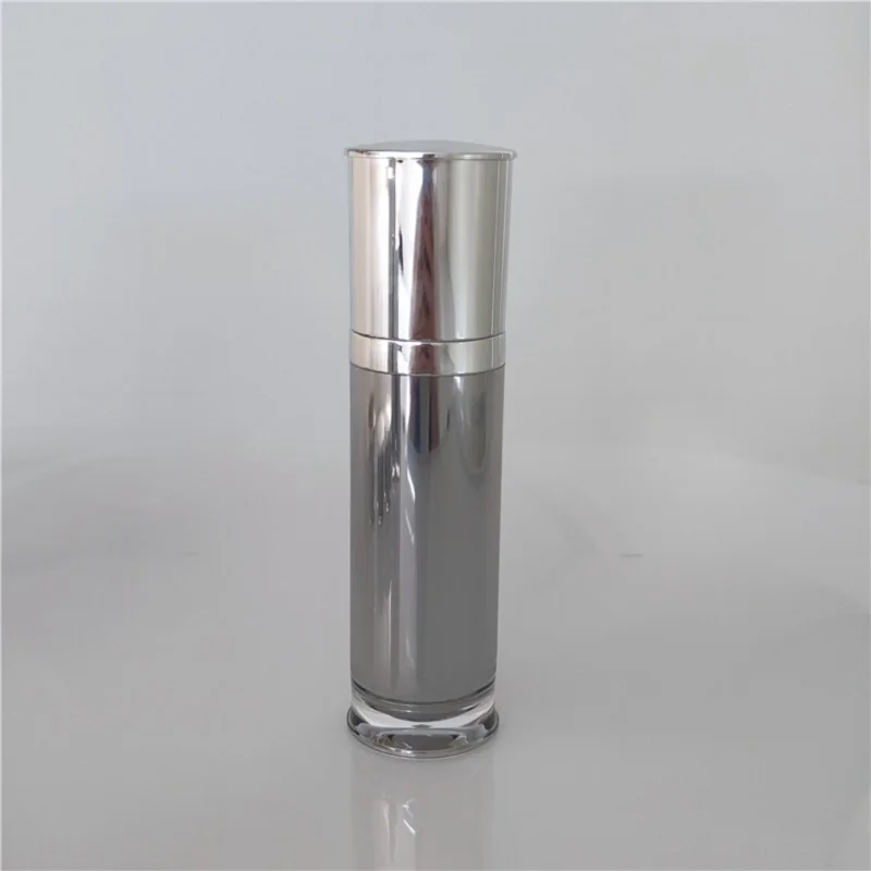 50ml shiny mirror silver acrylic/plastic bottle lotion/emulsion/serum/foundation/essence whitening toner skin care  packing