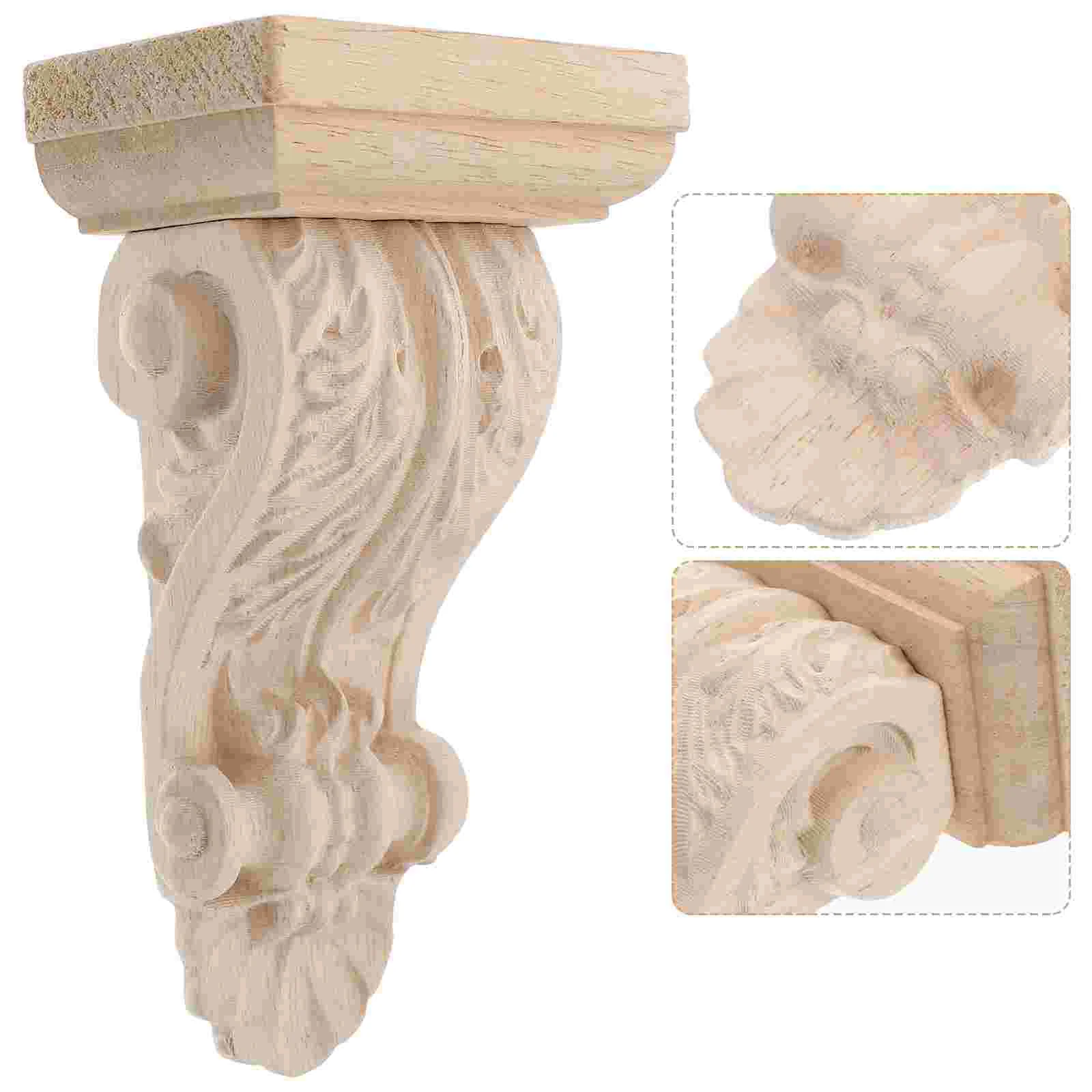Roman Column Corner Flower Decoration Decorative Corbels Wood for Shelves Appliques European Style