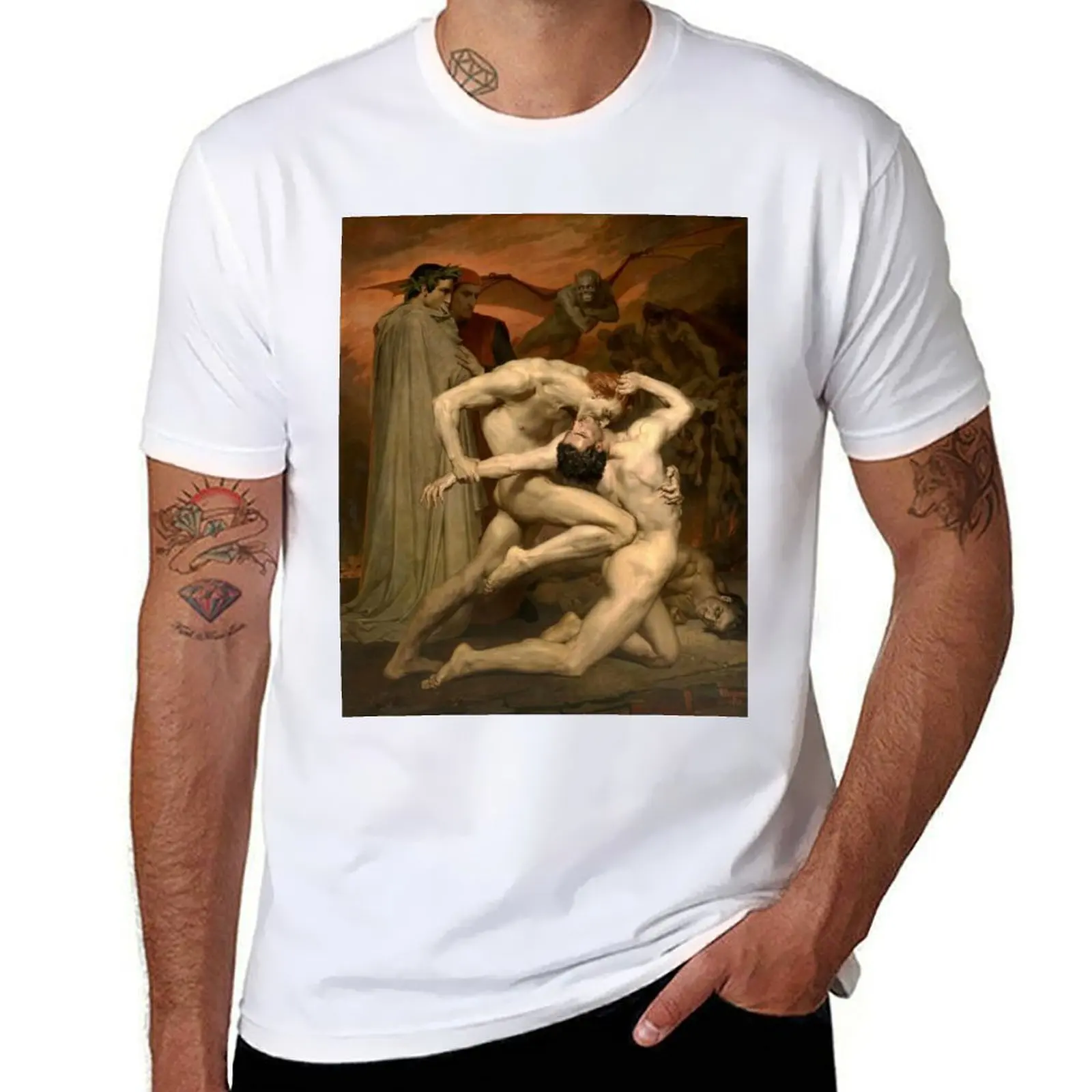 

William-Adolphe Bouguereau - Dante and Virgil (Dante et Virgile) (1850) T-Shirt t shirt personalised man t shirt cotton T-Shirt