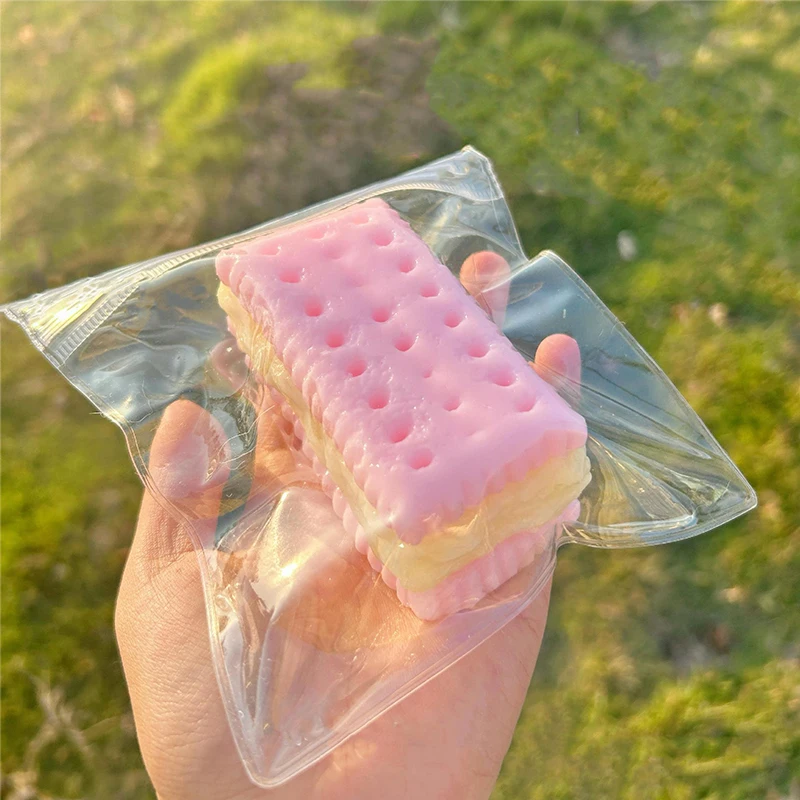 Galleta gruesa Taba, galleta rosa blanda, Mochi, juguete para apretar, liberación antiestrés, juguetes relajantes de mano, regalo