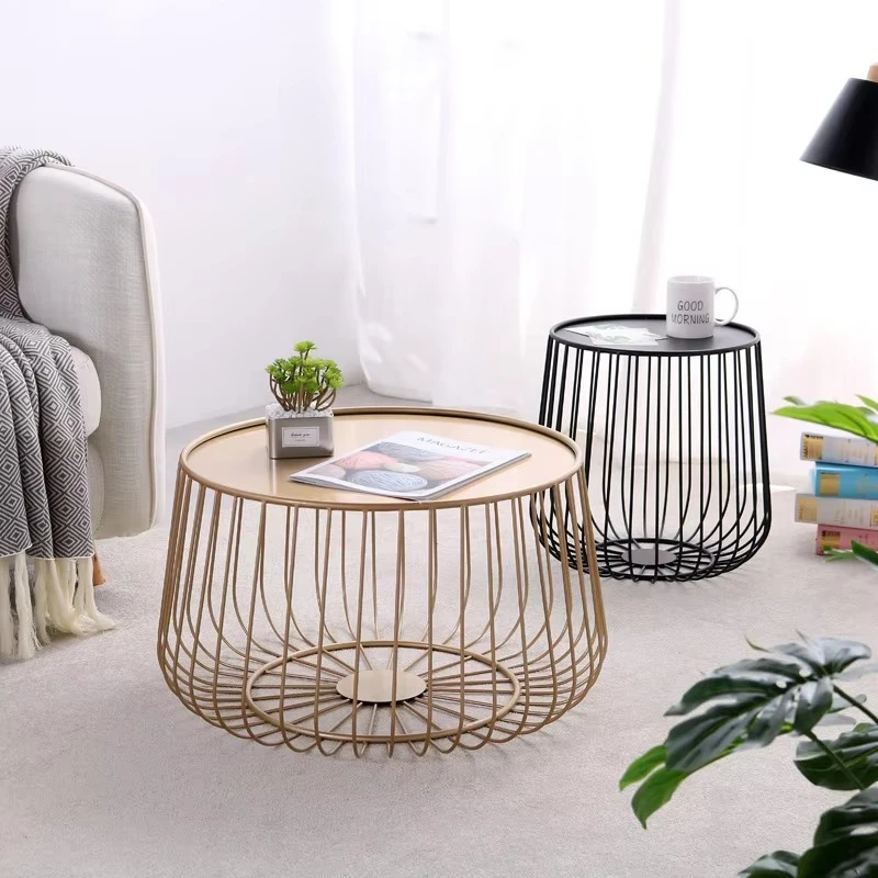 Nordic modern high-quality wrought iron creative simple metal office living room office bedroom coffee tea corner table