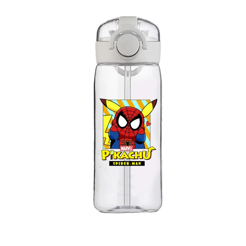 Tazza Pokemon con cannuccia tazza d'acqua di bell'aspetto in plastica Pikachu Cosplay tazza portatile compatta di grande capacità resistente alle cadute