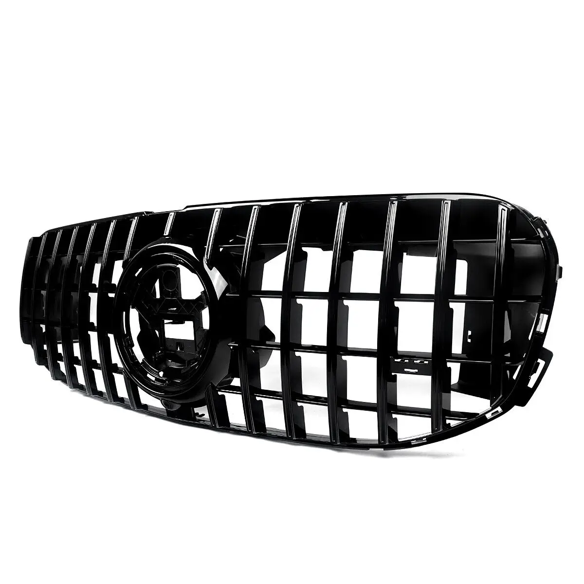 Gloss Black Front Grille W/ Camera For 2020-22 Mercedes Benz X167 GLS450 GLS580