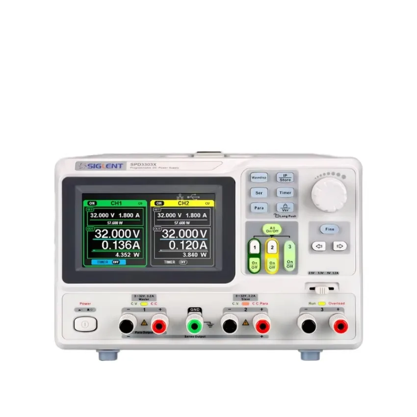 SIGLENT SDP3303X-C Fuente de Alimentación CC Programable de Doble Salida 32V3.2A*2 5V3A de Tres Vías, Equipo de Prueba
