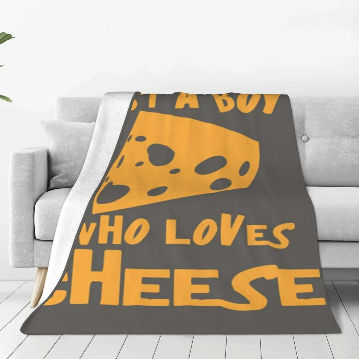 Just A Boy Who Loves Cheese Blanket Fleece Portable Sofa Throw Blankets For Home Bedroom Travel Throws Bedspread Quilt