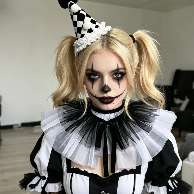 2pcs Clown Headband Bow Tie Cape Set Fake Collar Role Play Costume Props