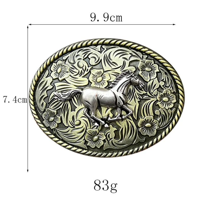 Steed Mustang belt buckle Western style