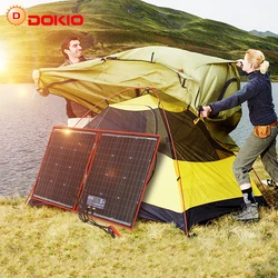 Dokio-Panneau solaire portable et pliable, 18V, 97W, 150W, 195W, 295W, avec contrôleur 12V, flexible, pour maison, camping et voyage