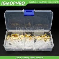 120pcs Insulated Female Crimp Terminals Electrical Wire Connector 2.8/4.8/6.3mm Spade Cold Crimp Terminals Assortment Kit