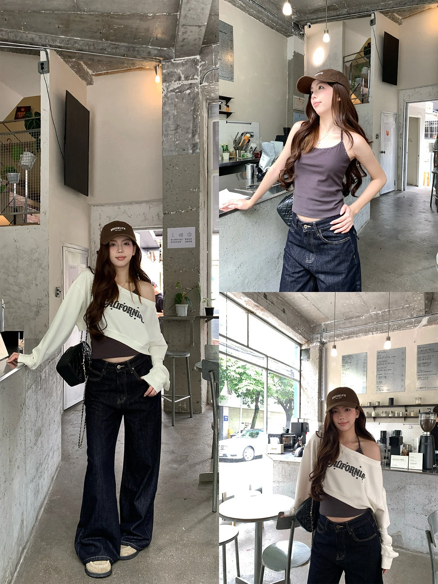 American Style Spicy Short Sleeveless Hoodie Women's Early Autumn New Two-Piece Set Top Quality Material Long Sleeve Printed