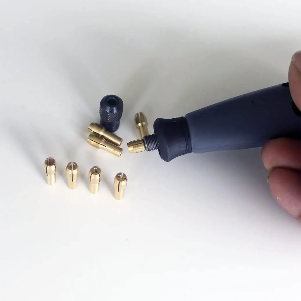 0.5mm-3.2mm Mini Mandrino Pinza Bit Set Rettificatrice Elettrica In Rame Adattatore di Bloccaggio Mandrino Teste Gambo Adattatore Per Utensili Rotanti