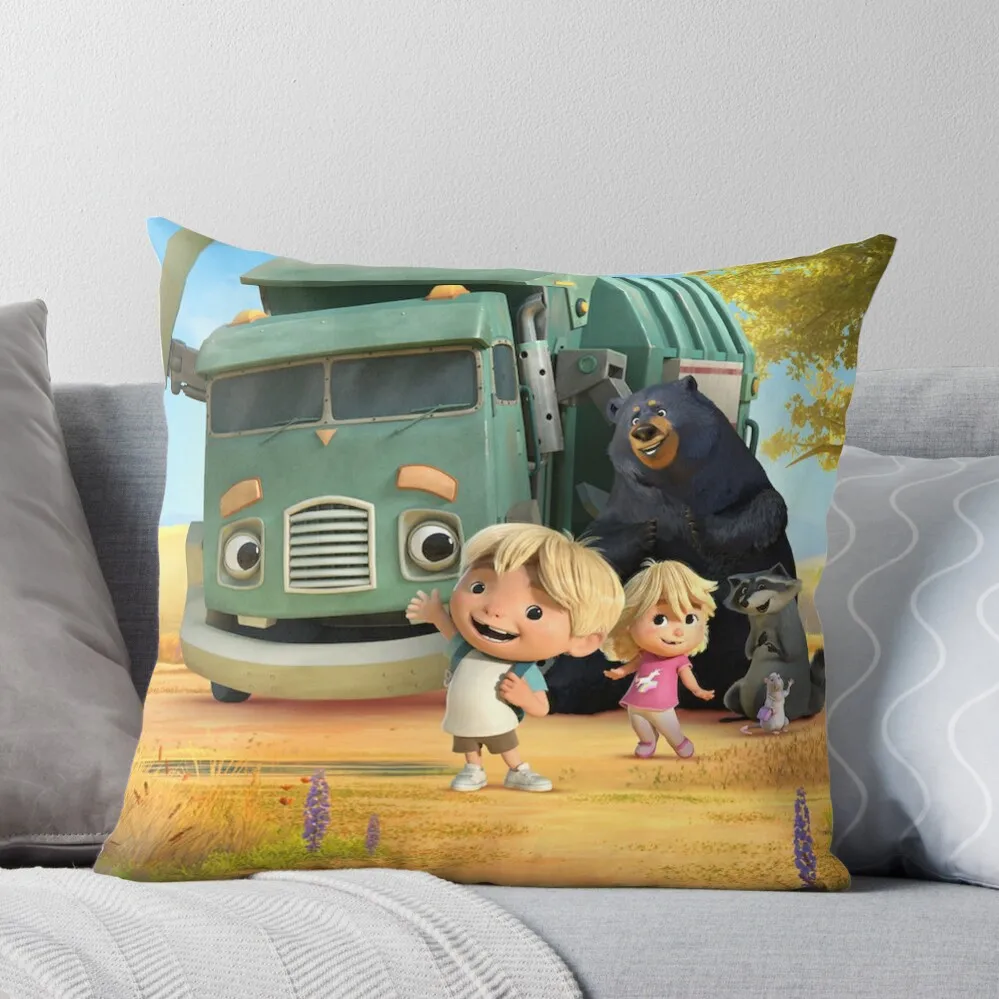 Trash Truck Netflix, Trash Truck, Garbage Truck Kids, I Love Garbage Trucks, Hank And Trash Truck, Truck and  Throw Pillow