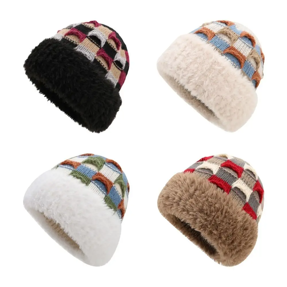 

Fashion Warm Fluffy Fur Bucket Hat Thicken Windproof Winter Hat Ear Protection Casual Berets Chrismas Gifts
