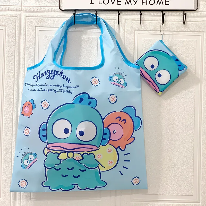 

Sanrio Cinnamoroll Экологичная складная сумка Kuromi Melody Hello Kitty Портативная продуктовая сумка для покупок