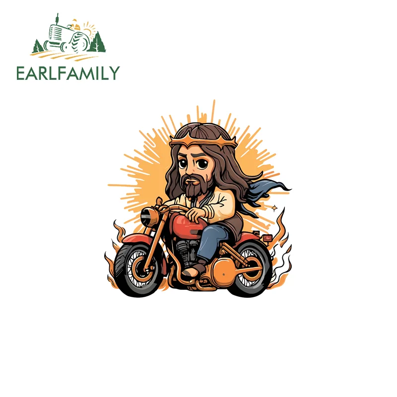 

Наклейки на автомобиль EARLFAMILY Jesus, привлекательные и забавные наклейки на зеркало заднего вида, водонепроницаемые солнцезащитные наклейки JDM для всех типов транспортных средств