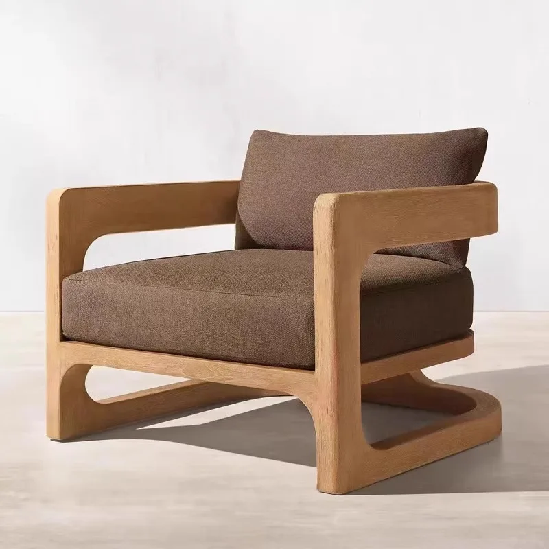 Outdoor sofa garden terrace courtyard waterproof sunshine outdoor preservative wood hotel