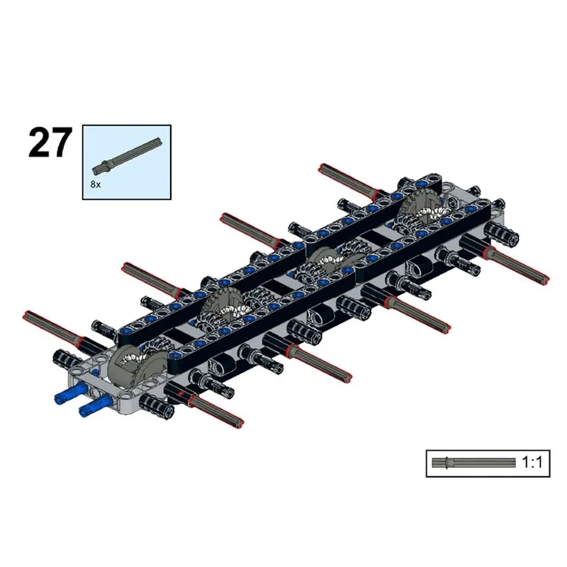 Modèle de blocs de construction AssemblySplicing pour camion 42078, camion de transport MOC-41861Flatbed Assembly1381Parts Kids importer CigarToy