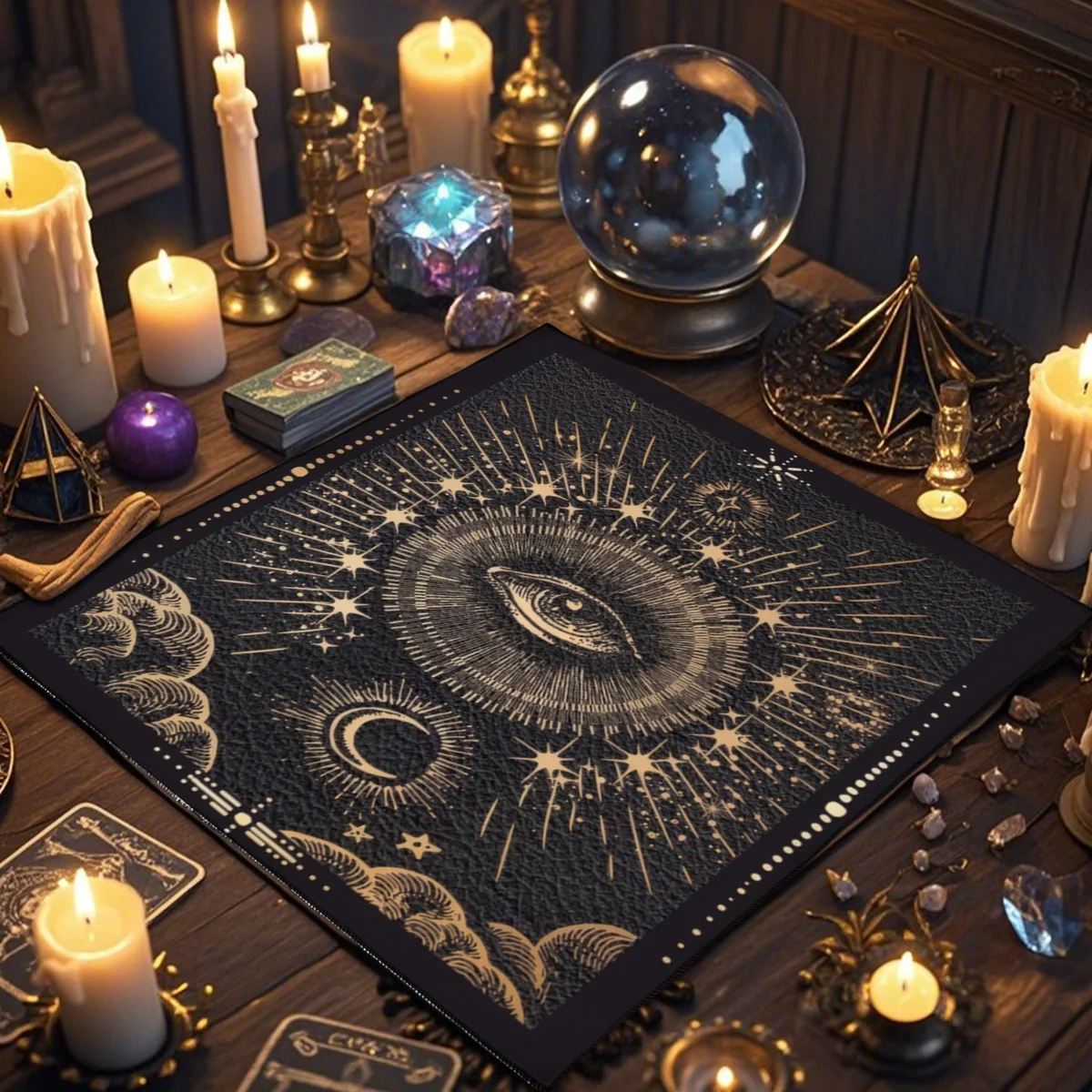 Table Cloth Rectangular Table Cloth Japanese Tarot Card Tablecloth Altar Cloth Divination Astrology Game Decorative Pad