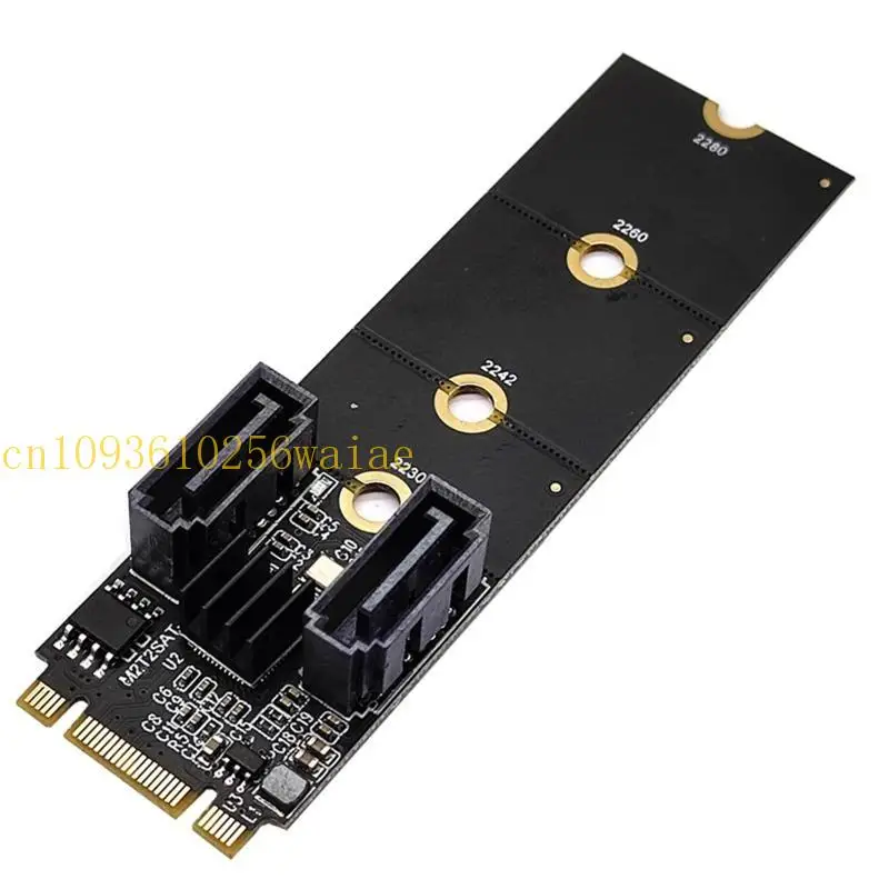 652f 2port for M.2 Riser Card NVME إلى SATA3.0 بطاقة تمدد JMB582 6GB/S ADA