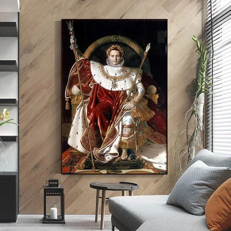 Vintage Classic Napoleon Bonaparte Coronation Wall Art, Canvas Print Poster, Suitable for, Home, Living Room, Office Decoration