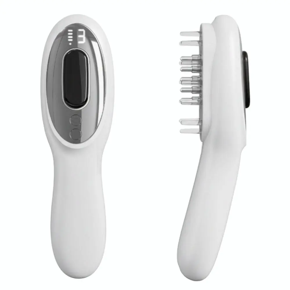 High Frequency Vibration Hair Growth Massage Comb Hair Oil Dispenser 3 Modes Red Light Comb Electric Design Oil Applicator