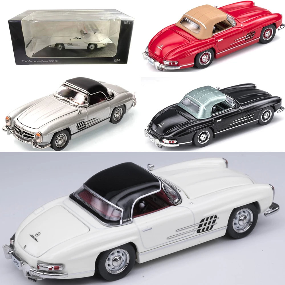 1:64 литая трансформируемая Классическая машина Mercedes-Benz 300SL 1/64 FrontRear трансформируемая металлическая рамка мягкая верхняя/Жесткая