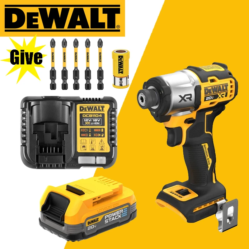 

Ударный гайковерт DEWALT DCF845 DCBP034, аккумуляторные наборы 20 в 1,7 Ач, 1/4 дюйма, бесщеточный гайковерт большого диаметра, электроинструменты