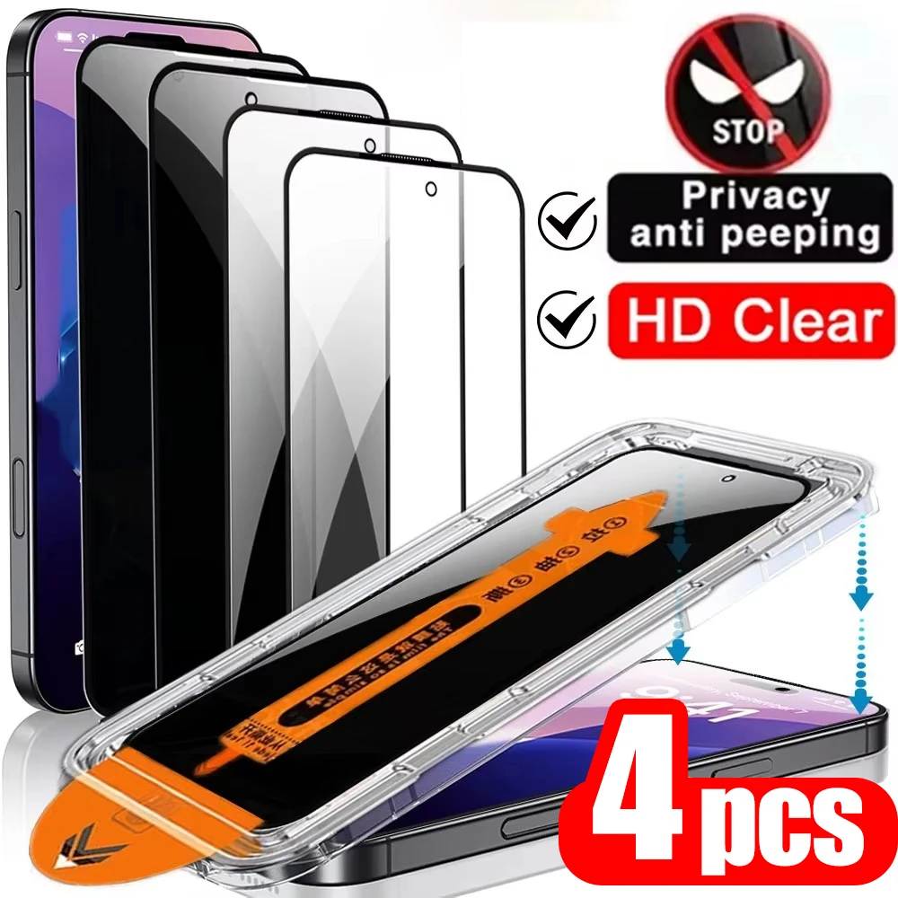 1-4PCS Privacy Screen Protector For Xiaomi Poco F7 X7 Pro X8 Pro Max X6 M7 M6 X3 F6 F5 F3 C65 C75 X5 X4 M5s M4 M3 Temperd Glass