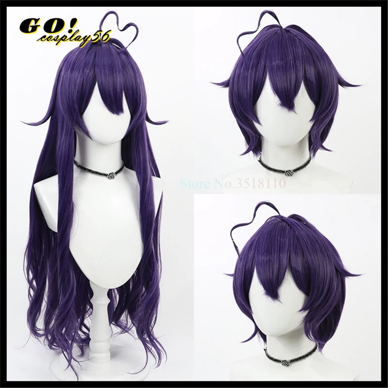 Utena Hiiragi Cosplay Peruca para Meninas, Anime Headwear, Cabelo Ondulado Longo, Cabelo Sintético, Mahou Shoujo, Akogarete, Kabuf, 90cm