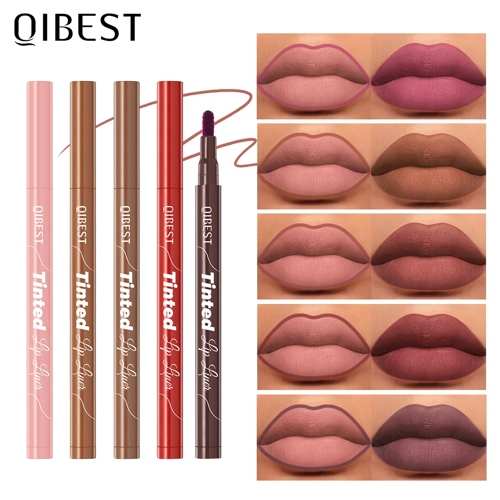 QIBEST Ultrapräziser wasserfester Lipliner mit hohem Pigment, glatt, schweißfest, langlebig, für perfektes Lippenkonturstift-Make-up