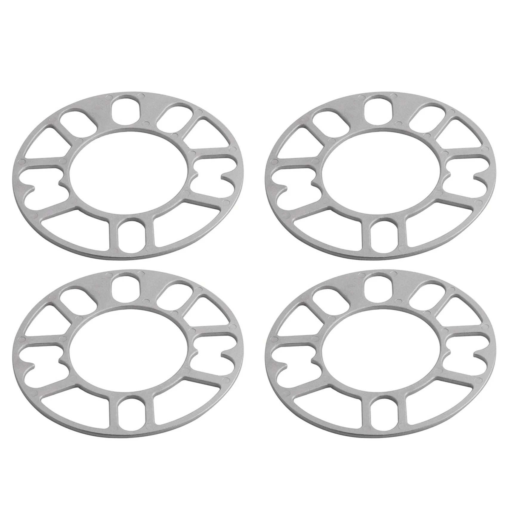 4Pcs Aluminum Wheel Spacers Shims Plate Auto Wheel Spacers 3mm Stud for 4X100 4X114.3 5X100 5X108 5X114.3 5X120