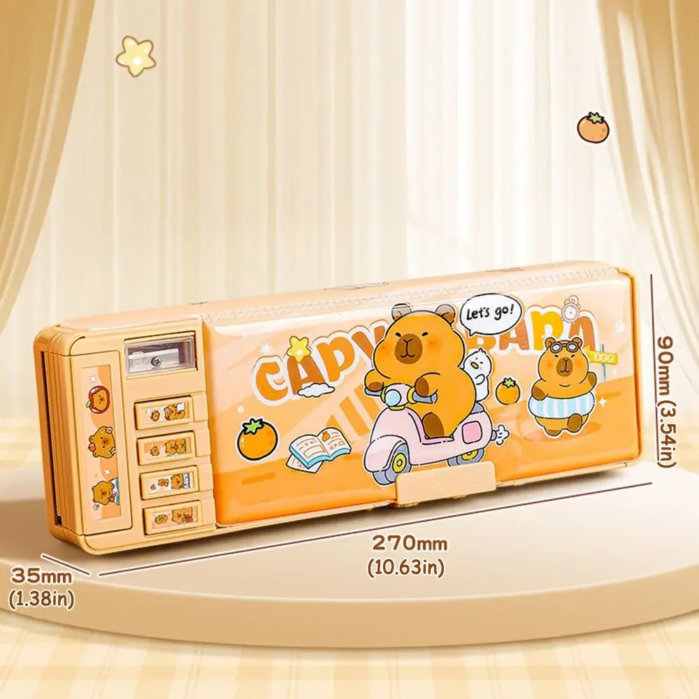 Capybara Pencil Case High Quality Capibara Pen Case Cute Pencil Holder Multi Functional Password Pen Box For Gift Student