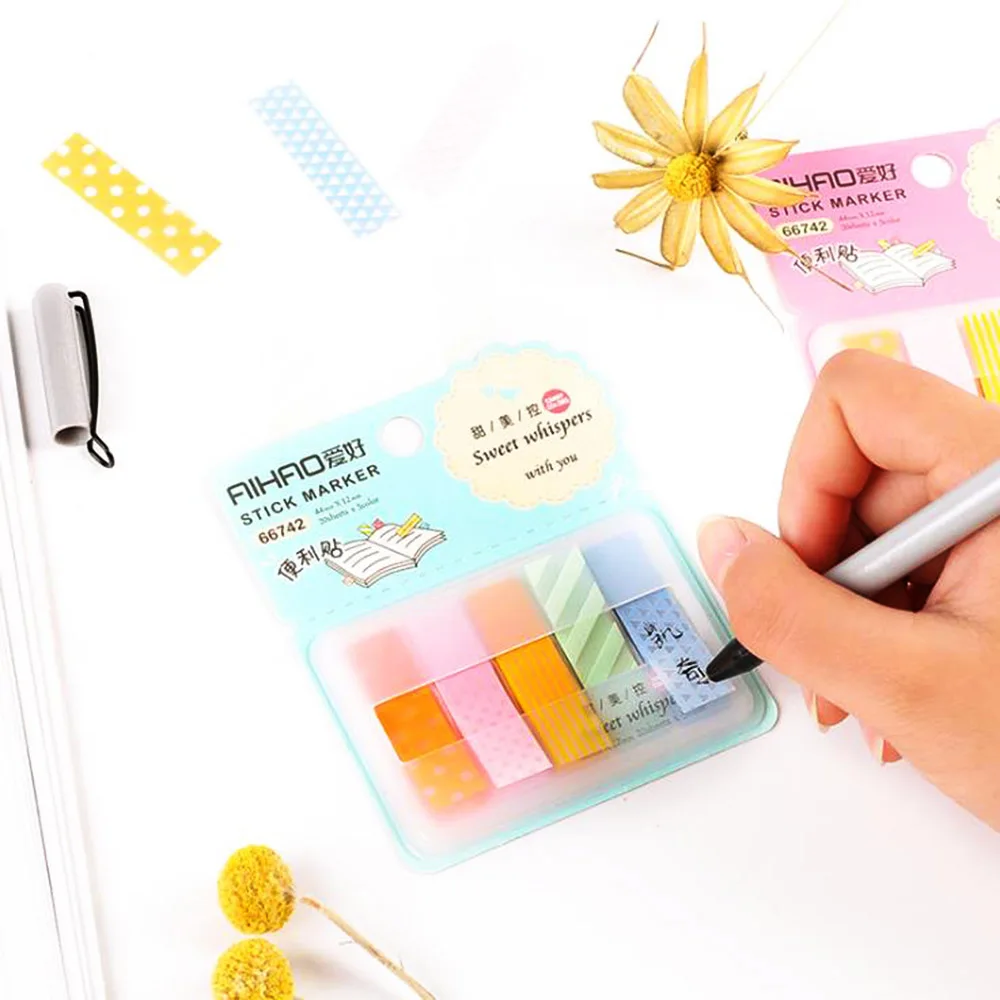 Doces Coloridos Sticky Notes, Memo Pad, Paster Stickers, Kawaii, Stick Markers, Página de NoteBook, Index Flag, Atacado, Material Escolar