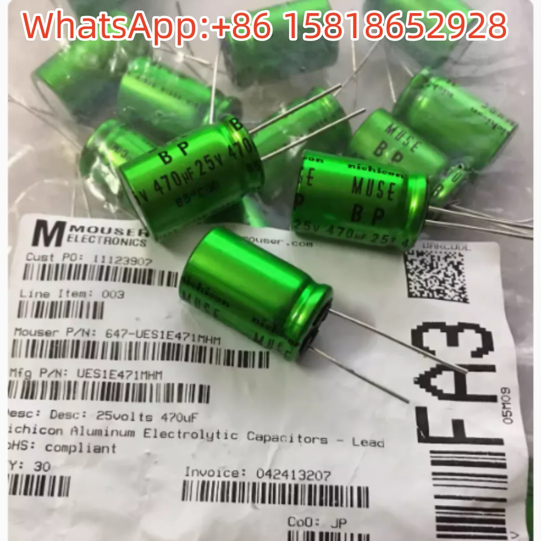 

5pcs 470uF 25V Japan Nikikang Capacitor 25V470UF 16*25 MUSE BP Electrode Copper Feet