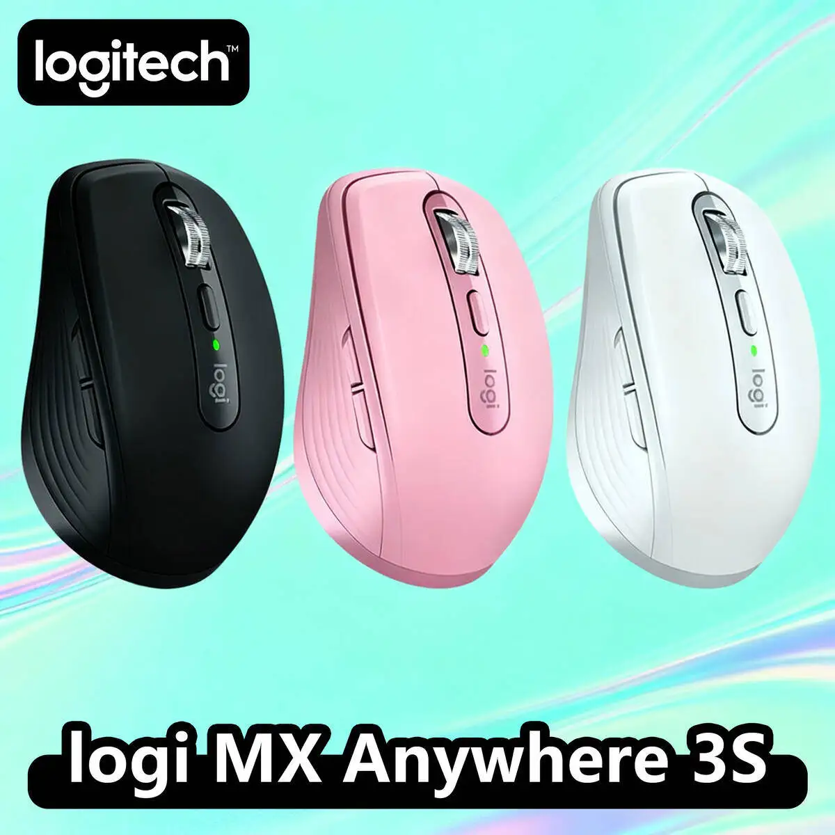 

Logitech MX Anywhere 3S Wireless Mouse, MagSpeed Scroll, USB-C Fast Charge, 10m, Mac/Windows Logitech Multi Style Mouse