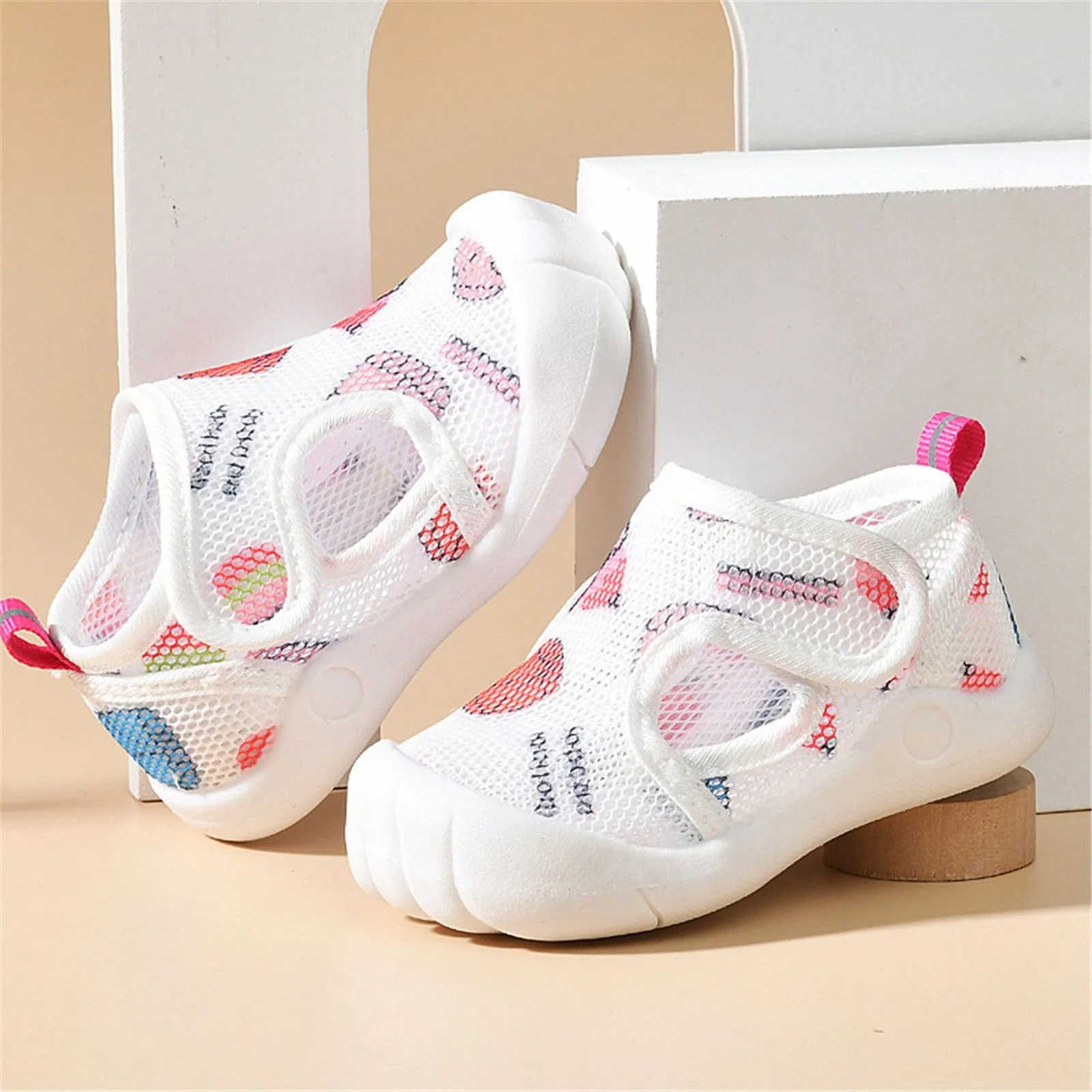 Summer Infant Toddler Shoes Girls Boys Sandals Flat Bottom Non Slip Half Open Toe Slip Breathable Soft Girls Slide on Sandals