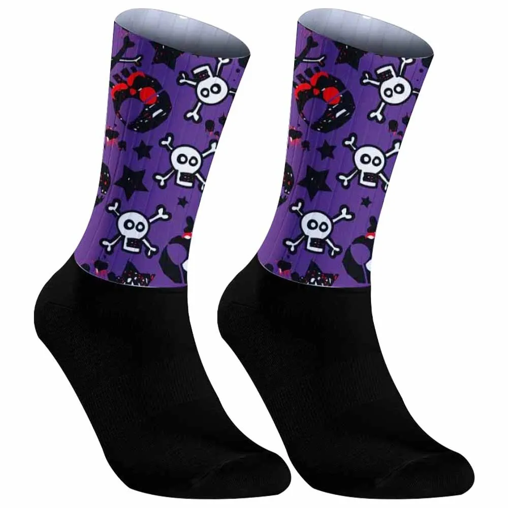 Men women running outdoor cycling socks Pirate Ship Skull Pattern Socks breathable road cycling socks New