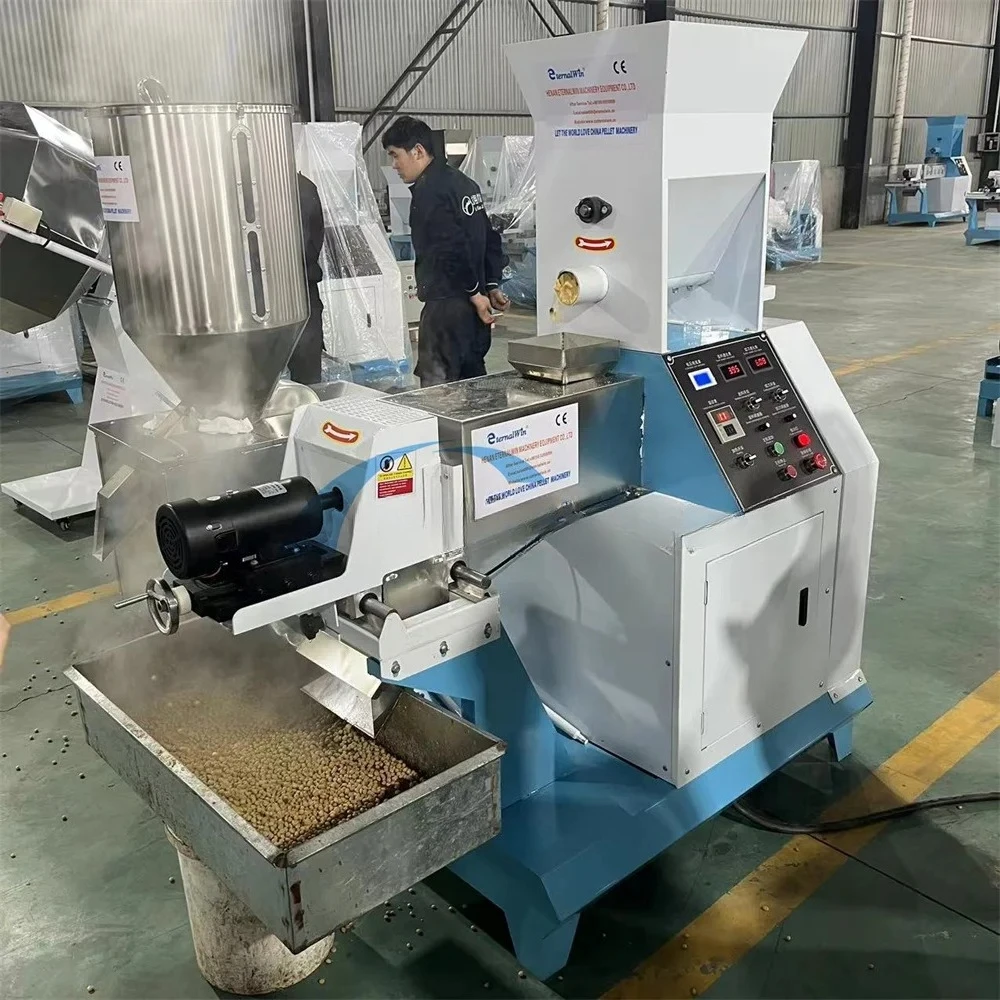 Full Fat Soya Bean Extruder Machine/Extruder soybean soya meal making machine small scale fish feed extruder