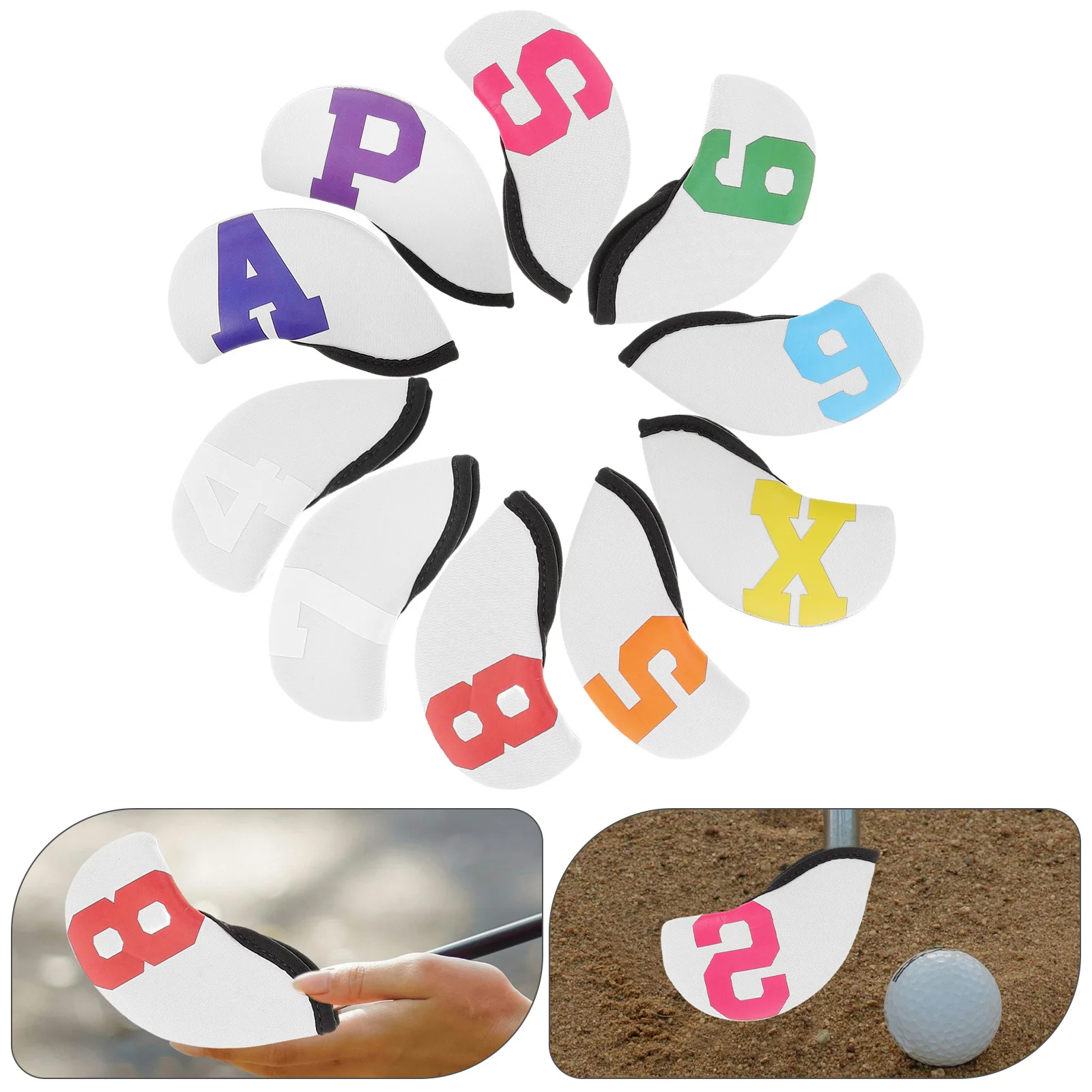 

10Pcs Neoprene Golf Club Head Covers Durable Numbered Iron Protective Sleeve for Men and Women Golf Club Head Covers