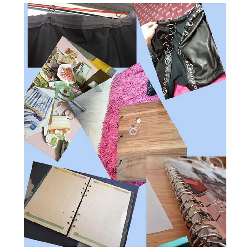 ABIK-120 PCS Loose Leaf Binder Rings 1-Inch Office Book Rings, Nickel Plated Steel Binder Rings, Key Rings, Metal Book Rings