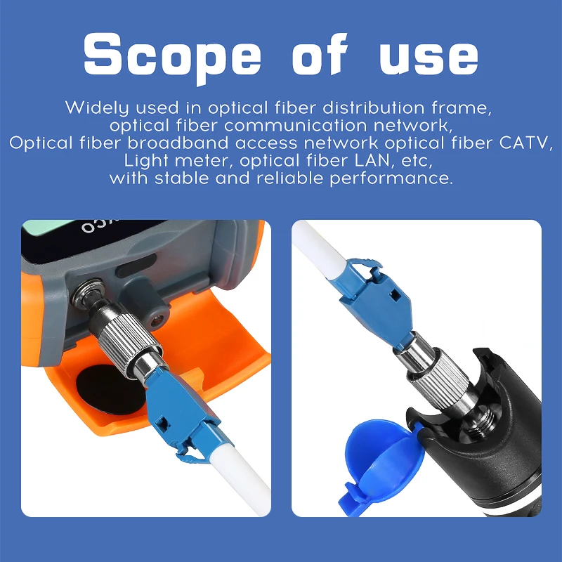 Adaptateur de Fiber optique hybride LC/UPC(femelle) vers FC/UPC(mâle) SM-9/125, connecteur de testeur de Fiber optique, localisateur visuel de défauts