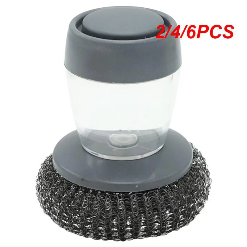 2/4/6PCS Cleaning Brush Tough Steel Wire Wholesale Household Products Brush Pan Artifact Easy To Use Replacement Brush Head