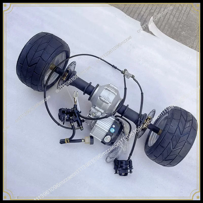 Electric Kart Rear Axle Assembly Disc Brake Shaft Drive Half Shaft 6 Inch Tire Differential Tooth Bag