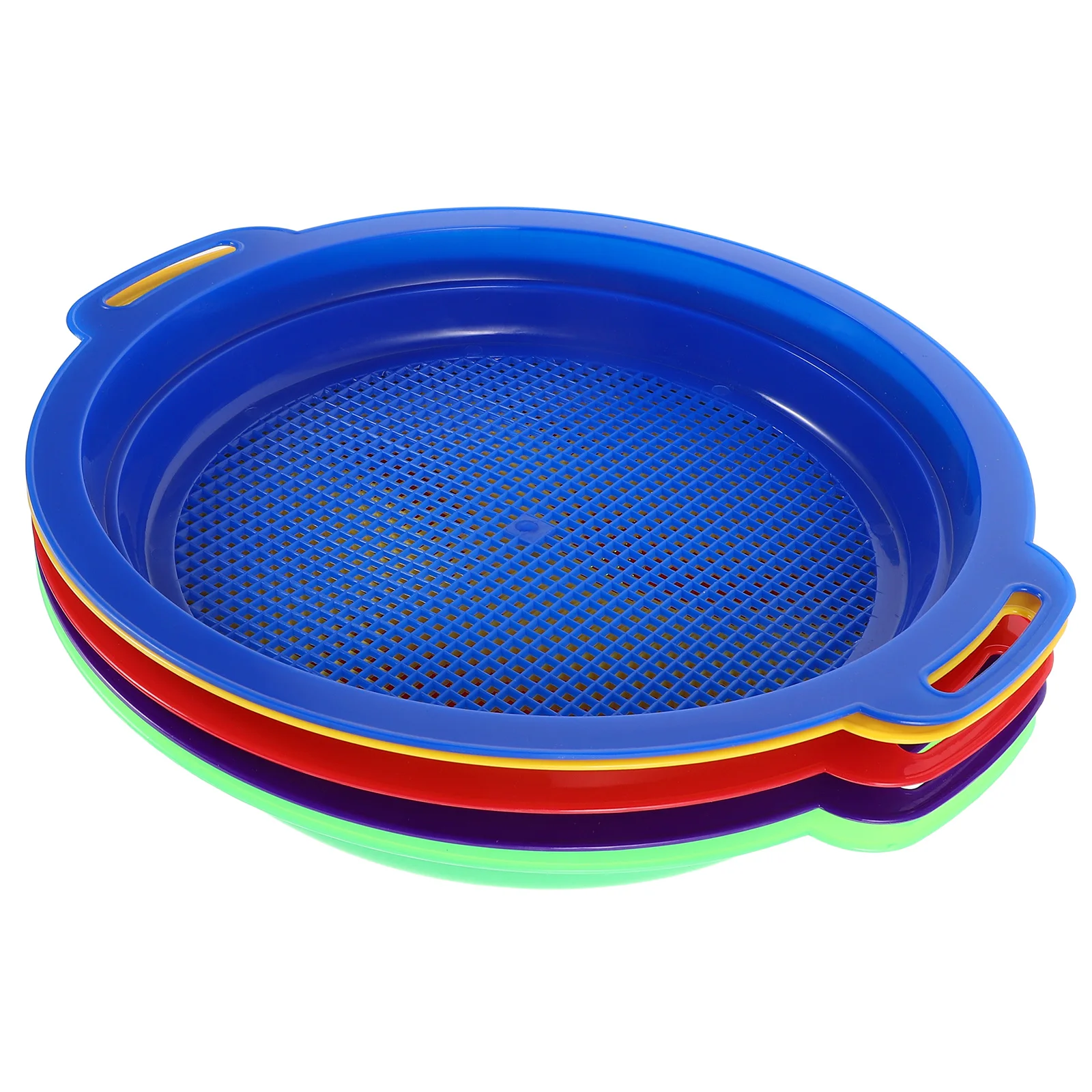 Zestaw 5 szt. zabawek plażowych, sitko do piasku dla dziewczynek, podróżne plastikowe sito, łopatka, przesiewacz